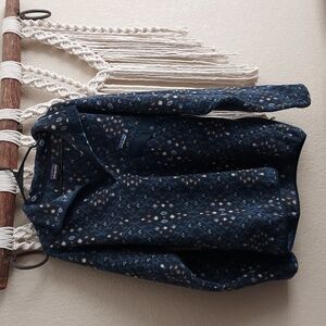 Patagonia Navy Diamond Synchilla Fleece Pullover Men's L